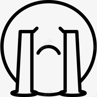 哭经典直系图标图标