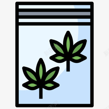 大麻大麻9线状颜色图标图标