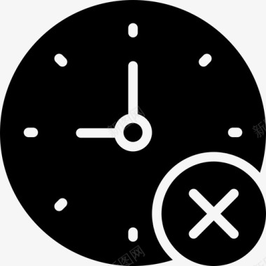 删除时间时钟计时器图标图标