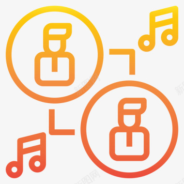 用户音乐和声音10渐变图标图标