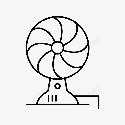 风扇冷冷却图标svg_新图网 https://ixintu.com 冷却 台扇 电动 风扇