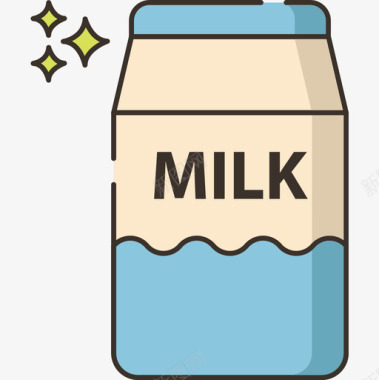 奶瓶食品饮料6线性颜色图标图标
