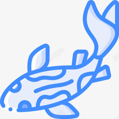 锦鲤鱼日本61蓝色图标图标