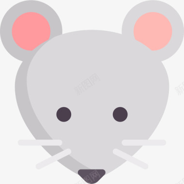 老鼠自然122扁平图标图标
