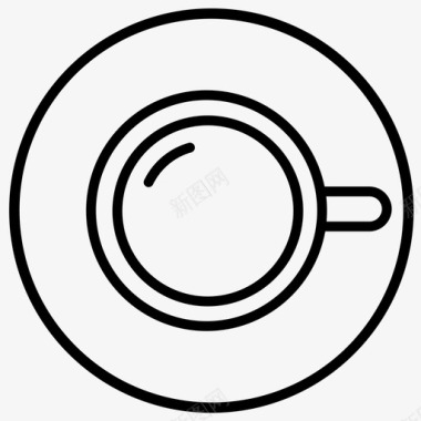 咖啡杯咖啡图标1轮廓图标