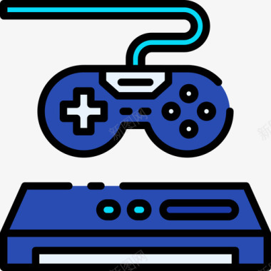 Gamepad技术99线性颜色图标图标