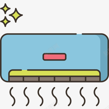 空调家用电器2线颜色图标图标