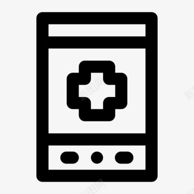 医疗应用程序手机健康图标图标