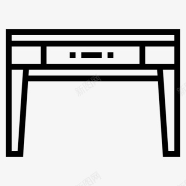 桌子家具111直线型图标图标