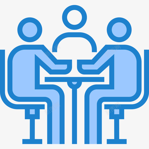 会议商务和人员5蓝色图标svg_新图网 https://ixintu.com 会议 商务和人员5 蓝色
