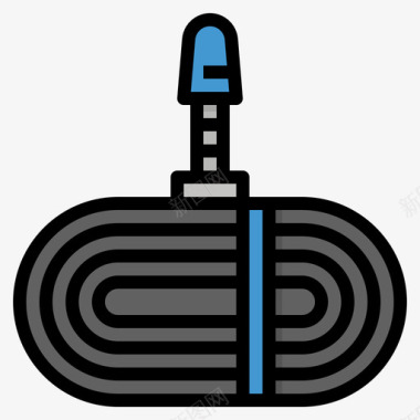 内胎28号自行车线型颜色图标图标