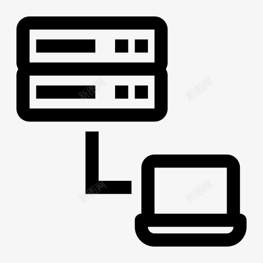 服务器连接笔记本电脑图标svg_新图网 https://ixintu.com Prefict pixel 数据库 服务器 电脑 笔记本 网络 连接