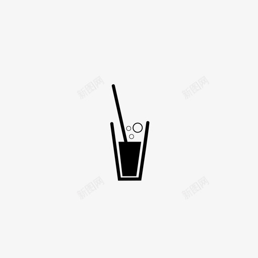 饮料玻璃杯冰块图标svg_新图网 https://ixintu.com 冰块 玻璃杯 苏打水 饮料