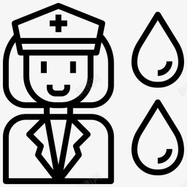 护士血液女士图标图标