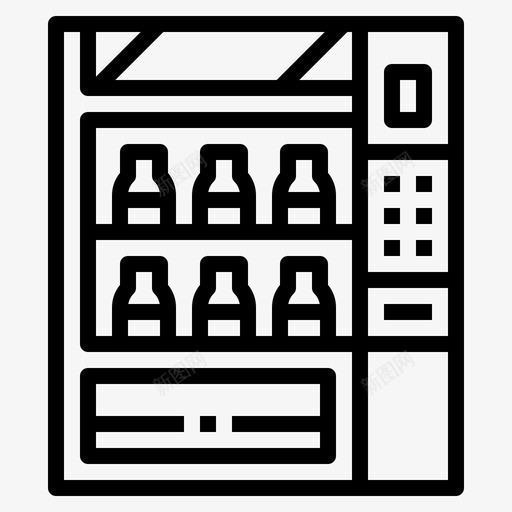 自动售货机饮料电子图标svg_新图网 https://ixintu.com 城市公园轮廓 小吃 电子 自动售货机 饮料