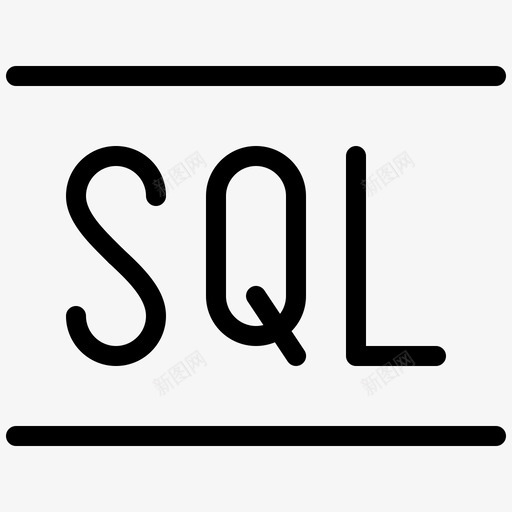 编码文件sql图标svg_新图网 https://ixintu.com sql 常规 应用程序 文件 编码 编程 网站 行集