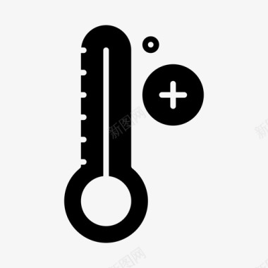 温度热测量疾病图标图标