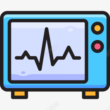 心电图医学192线性彩色图标图标