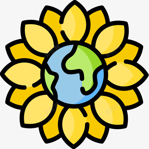 绿色地球地球母亲日4线颜色图标svg_新图网 https://ixintu.com 亲日 地球 母亲 绿色 颜色