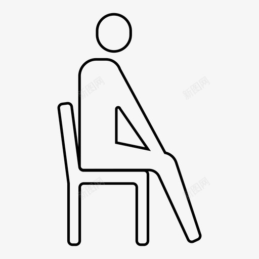 坐着的人椅子坐着图标svg_新图网 https://ixintu.com 人员 办公 坐着 椅子 轮廓