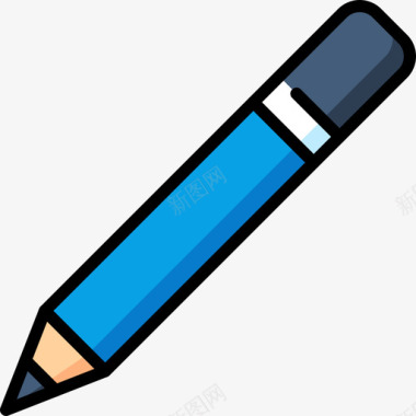 铅笔艺术24线颜色图标图标