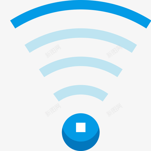 Wifi网络和安全2扁平图标svg_新图网 https://ixintu.com Wifi 扁平 网络和安全2