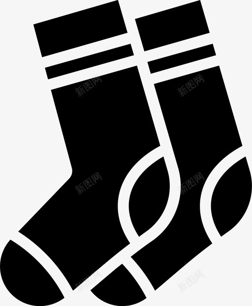 袜子时装和服装2填充图标svg_新图网 https://ixintu.com 填充 时装和服装2 袜子