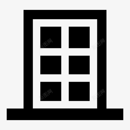 窗户家房子图标svg_新图网 https://ixintu.com 室内 房子 房间 窗户 风景