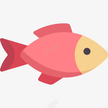 鱼自然122扁平图标图标