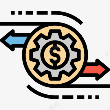 交易会计和财务8线性颜色图标图标
