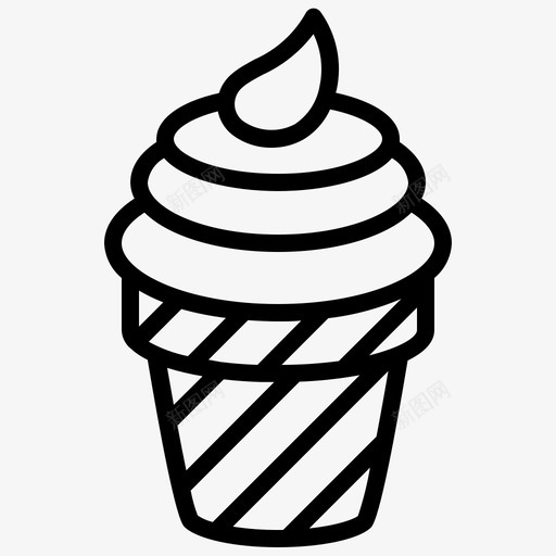 冰淇淋筒饮料快餐图标svg_新图网 https://ixintu.com 冰淇淋 快餐 饮料