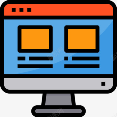 网页网站和windows界面5线颜色图标图标