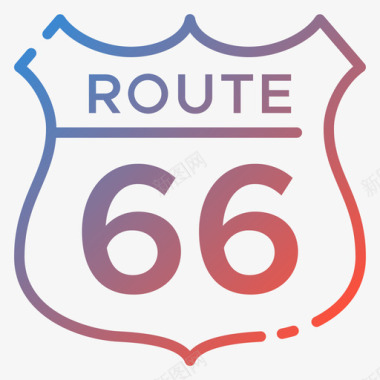 66号公路美国18号坡度图标图标