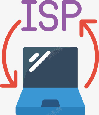 Isp信息技术12扁平图标图标