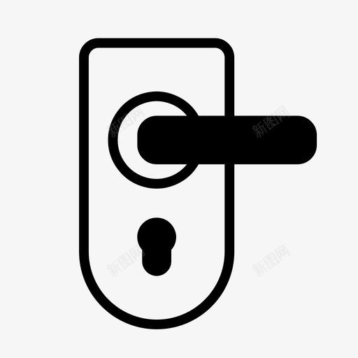门锁门把手家用图标svg_新图网 https://ixintu.com 安全 家用 门把手 门锁