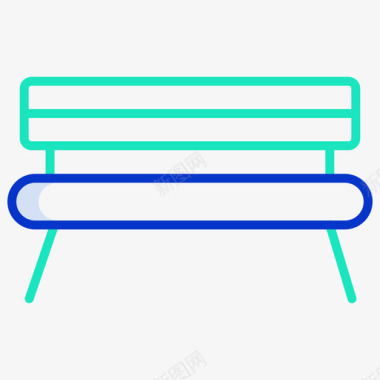 长凳家具装饰3轮廓颜色图标图标