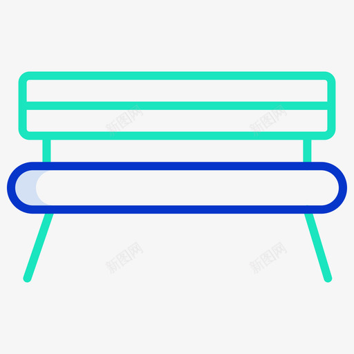 长凳家具装饰3轮廓颜色图标svg_新图网 https://ixintu.com 家具装饰3 轮廓颜色 长凳