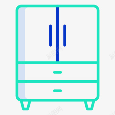衣柜家具装饰3轮廓颜色图标图标