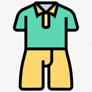 马球衫缝纫76线颜色图标图标