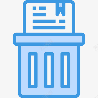 垃圾箱文件和文件夹4蓝色图标图标
