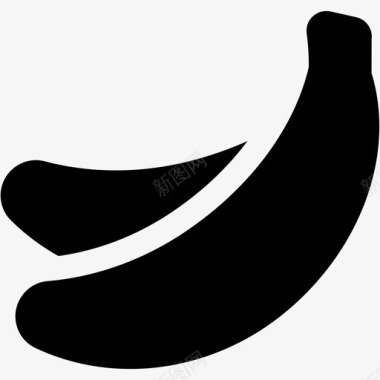 香蕉水果健康食品图标图标