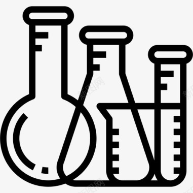 烧瓶科学88线性图标图标