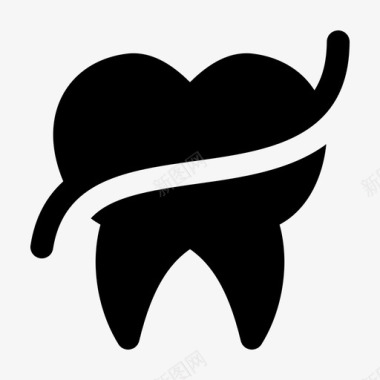 牙线牙齿卫生图标图标