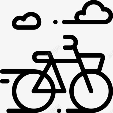 自行车城市公园8直线图标图标