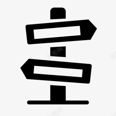 道路方向指南图标图标