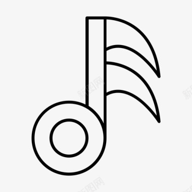 音符歌曲音频旋律音乐铃声图标图标