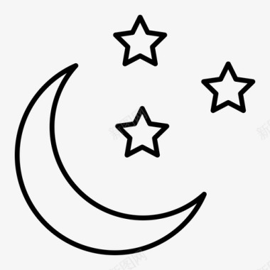 月亮夜晚阳光图标图标