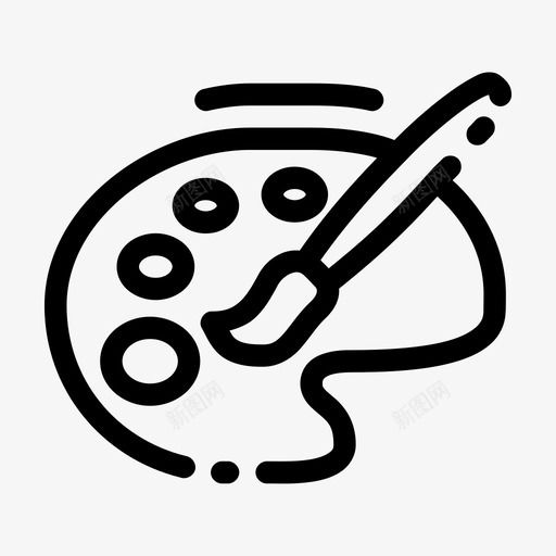 画板画笔颜色图标svg_新图网 https://ixintu.com 介质 画板 画笔 绘图 随机 颜色