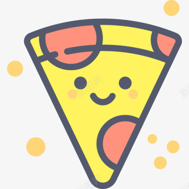 披萨美食家原色图标图标