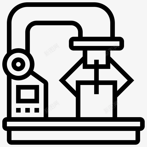 机械臂批量生产15线性图标svg_新图网 https://ixintu.com 批量生产 机械 线性